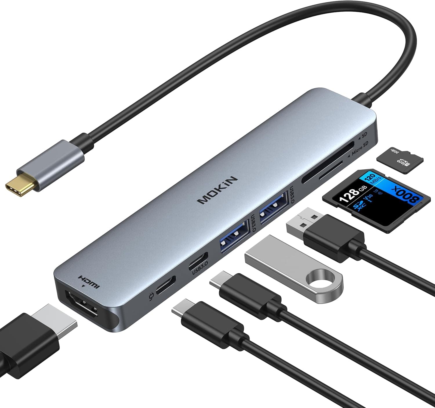 Hub USB-C 7 em 1 HDMI 4K